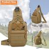 ABCAMO Tactical Sling Bag for Men, Small Crossbody Bag Chest Holster, EDC Shoulder Bag, Khaki view 3