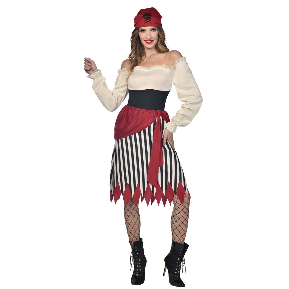 Lingway Toys Pirate Costume Women,Halloween Pirate Costume For Adult Women With Turban S4-6