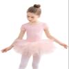 EASTBUDDY Ballet Dress for Girls,Toddler Dance Leotard with Tutu Skirt Short Sleeve Ballerina Outfit (Pink-Open Crotch With Snaps/2-3 Years) view 1