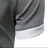 JEsilunmaMY Men's Business Button Polo Shirt Short Sleeve Slim Fit Jersey Golf Shirt Solid Color Summer Casual Henley Shirts (US Size L Asia XL,Grey) view 3