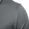JEsilunmaMY Men's Business Button Polo Shirt Short Sleeve Slim Fit Jersey Golf Shirt Solid Color Summer Casual Henley Shirts (US Size L Asia XL,Grey) view 4