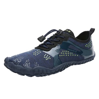 Outdoor Couple Women Men Waterproof Mountaineering Casual Sport Shoes Buckle Strap Beach Mens Go Walk Max (Dark Blue, 7)