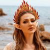 BARTOSI Flame Headband Fire Headpiece Halloween Costume Headwear Hair Accessories for Women and Girls view 3