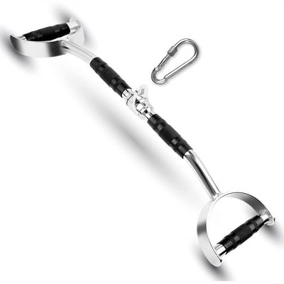 FREAZE 24" Fitness LAT Pull Down Bar With Handle, Heavy Duty Cable Machine Attachments For Gym, Rotating Weight Machine Attachment With Carabiners (Size : 62cm/24")