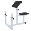 JungleA Adjustable Arm Preacher Curl Bench Machine,Bicep Tricep Muscle Strength Training Weight Bench w/Rack,Seated Arm Isolated Barbell Rack and Dumbbell Station for Home Gym Workout,550 Lbs Capacity view 1