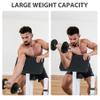 JungleA Adjustable Arm Preacher Curl Bench Machine,Bicep Tricep Muscle Strength Training Weight Bench w/Rack,Seated Arm Isolated Barbell Rack and Dumbbell Station for Home Gym Workout,550 Lbs Capacity view 2