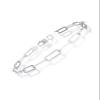 Waitsoul Silver Bracelet for Women 4mm Diamond-Cut Paperclip Chain Bracelet for Men 7 Inch view 1