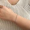 Waitsoul Silver Bracelet for Women 4mm Diamond-Cut Paperclip Chain Bracelet for Men 7 Inch view 2