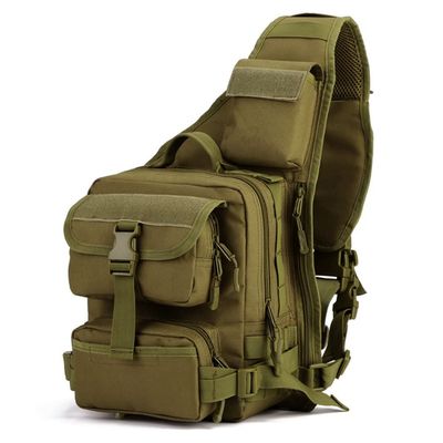 UNISTRENGH Men's Tactical Sling Bag Sling Backpack Military Shoulder Bag MOLLE Assault Range Bag for Outdoor Camping Hunting (Coyote Brown)