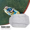 ANZAGA Boat Cover, 210D Waterproof Trailerable Marine Grade Polyster Canvas Fits V-Hull,Black,8.85ft/2.7m view 2