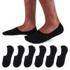 SIXDAYSOX Black Men's No Show Socks - 6 Pairs Invisible Low Cut Non Slip Socks for Loafers, Sneakers & Casual Shoes - Size 5-11 view 1