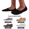SIXDAYSOX Black Men's No Show Socks - 6 Pairs Invisible Low Cut Non Slip Socks for Loafers, Sneakers & Casual Shoes - Size 5-11 view 2