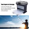 NDNCZDHC Portable Utility 4 Layers Big Fishing Tackle Box Plastic Handle Carp Fishing Case Tools, Fishing Gifts for Men view 2