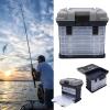 NDNCZDHC Portable Utility 4 Layers Big Fishing Tackle Box Plastic Handle Carp Fishing Case Tools, Fishing Gifts for Men view 4