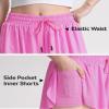 KEREDA Girls Flowy Shorts,Butterfly Shorts for Teen Girls with Spandex Liner 2-in-1 Kids Preppy Athletic Clothes 1 Pack 7-8Y (Hot Pink) view 4