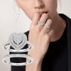2Pcs Women Wedding Engagement Rings CZ Simulated Diamond Ring Set Luxury Fashion Exquisite Jewelry for Her (2-A, 6) view 3