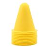 FOXBI 10pcs 3 Inch Plastic Sports Training Cones, Field Marker Roller Skating Cones Basketball Football Activity Events Props,Yellow view 1