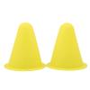 FOXBI 10pcs 3 Inch Plastic Sports Training Cones, Field Marker Roller Skating Cones Basketball Football Activity Events Props,Yellow view 3