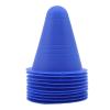 FOXBI 10pcs 3 Inch Plastic Sports Training Cones, Field Marker Roller Skating Cones Basketball Football Activity Events Props,Blue view 1