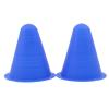 FOXBI 10pcs 3 Inch Plastic Sports Training Cones, Field Marker Roller Skating Cones Basketball Football Activity Events Props,Blue view 3