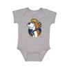 Little King NCAA Bodysuit 2 Pack Short Sleeve-100% Cotton-West Virginia-Navy & Grey-6 Months view 3
