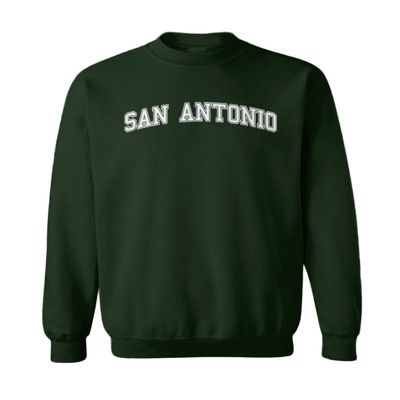 Haase Unlimited San Antonio - Sports State City School Youth Fleece Crewneck Sweater (Forest Green, X-Large (Youth))