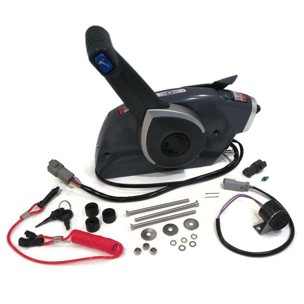 The ROP Shop Side Mount Remote Control for 1977 Johnson Outboard 70 70EL77S Boat Motor Marine