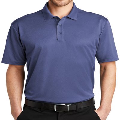 DRIEQUIP Men's Silk Touch Heathered Golf Polo Shirts-M-RoyalHeather