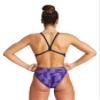 ARENA Puzzled Print Women's Challenge Back One Piece Swimsuit for Competitive or Casual Swim Ladies Bathing Suit, Black/Purple Multi, Size 32 view 2