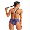 ARENA Women's Swimsuit Puzzled Team Print MaxLife Sports Suit Challenge Back One Piece Bathing Suit Competition Training Racing Swimwear, Navy/Red Multi, US Size 22 view 2