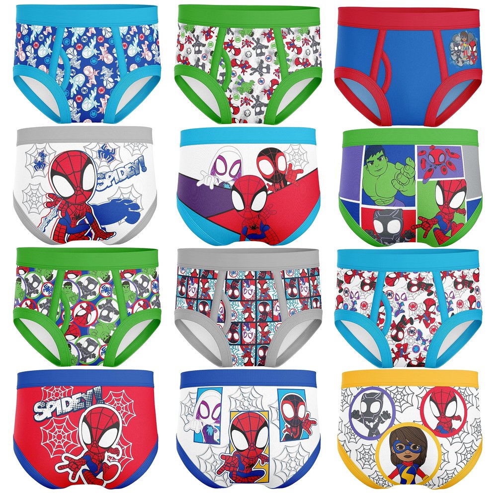 Toddler Exclusive 12-PK UNBOXING Spiderman & Superhero Friends Briefs Perfect for Gifting & Potty Training