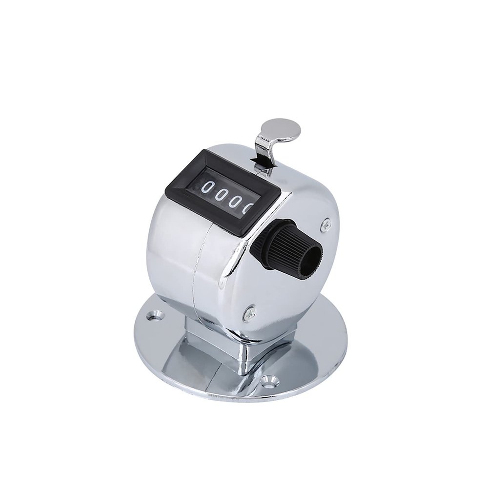 RiToEasysports Clicker Counter, 4 Digit Lap Clickers Pitch Counter Mini Metal Hand Mechanical Counters for Coaching, Knitting, People, Lap, Fishing, and Row Hand Tally Counter Mounted Metal