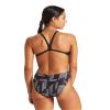 ARENA Women's Swimsuit Puzzled Team Print MaxLife Sports Suit Challenge Back One Piece Bathing Suit Competition Training Racing Swimwear, Black/Black Multi, US Size 22 view 2
