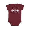Little King NCAA Bodysuit 2 Pack Short Sleeve-100% Cotton-Mississippi State-Maroon & Grey-12 Months view 2