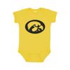 Little King NCAA Bodysuit 2 Pack Short Sleeve-100% Cotton-Iowa-Black & Gold-18 Months view 3