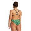 ARENA Puzzled Print Women's Challenge Back One Piece Swimsuit for Competitive or Casual Swim Ladies Bathing Suit, Black/Green Multi, Size 40 view 2