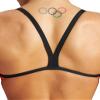 ARENA Women's Swimsuit Puzzled Team Print MaxLife Sports Suit Challenge Back One Piece Bathing Suit Competition Training Racing Swimwear, Black/Orange Multi, US Size 22 view 4