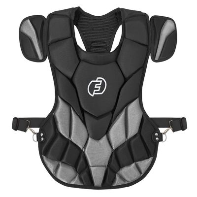 Force3 Pro Gear Catcher Chest Protector with Dupont Kevlar | SEI Certified to Meet NOCSAE Standard (Black/Gray, Intermediate)