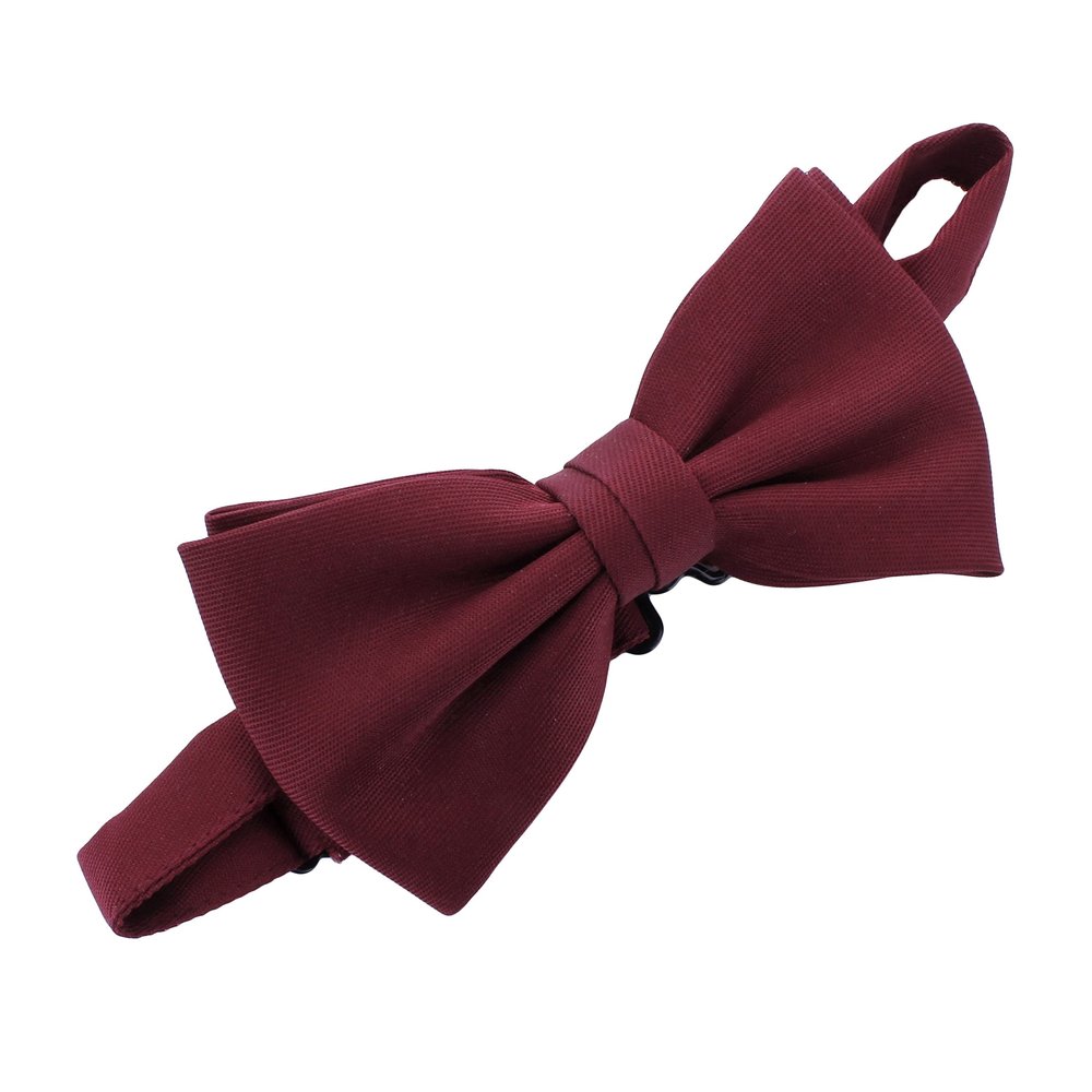 My Lello Baby Gabardine Adjustable Pre-Tied Bow Tie - Burgundy