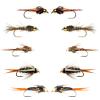 The Fly Fishing Place Basics Collection - Tungsten Bead Head Nymph Assortment - 10 Wet Flies - 5 Patterns - Hook Sizes 10, 12, 14, 16 view 1