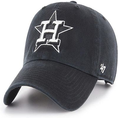 '47 New York Yankees Adjustable Cap Clean Up MLB, Houston Astros Black White, One Size