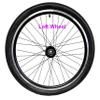 FOMAS Adults tricycle Wheels, trike Wheels, three Wheels, double wall alloy rim, 36x13G black spoke with tire and tube for axle size 15mm(9/16") (24" Left Wheel) view 1