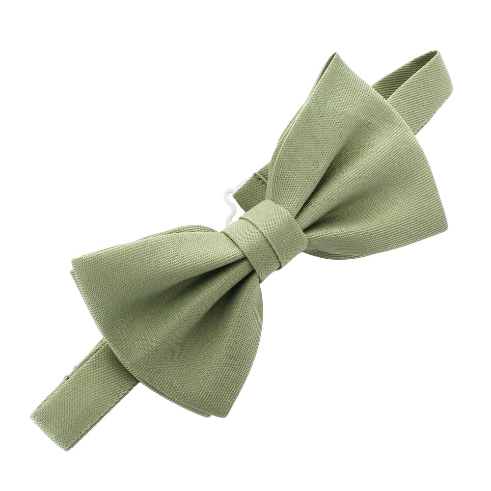 My Lello Child Gabardine Adjustable Pre-Tied Bow Tie - Sage Green
