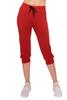 ALWAYS Womens Capri Jogger Sweatpants with Pockets  Super Soft Stretch Lounge Pants, Casual Joggers for Women, Yoga Workout & Daily Wear, Red US 3XL view 2