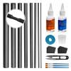 THKFISH Fishing Rod Repair Kit with Carbon Fiber Sticks, Rod Tips & Eyelet Replacement Kit, Complete for Rod Building Supplies view 1