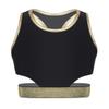 ACSUSS Big Girls Athletic Dance Sports Crop Tops Vest Gymnastics Ballet Cross Back Mock Neck Tank Tops Dancewear Racer Back Black 14 Years view 1