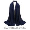 Lightweight Muslim Hijab Cap Solid Color Thick Silk Muslim Hijab Long Scarf Wrap Shawl view 3