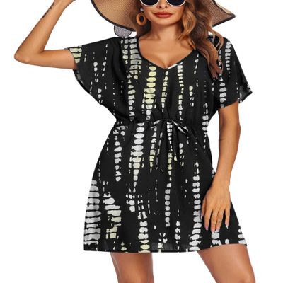 Ekouaer Womens Summer Dress Print Cover Up V Neck Bathing Suit Coverup