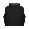 ACSUSS Big Girls Athletic Dance Sports Crop Tops Vest Gymnastics Ballet Cross Back Mock Neck Tank Tops Dancewear Black 10 Years view 2
