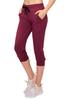 ALWAYS Womens Capri Jogger Sweatpants with Pockets  Super Soft Stretch Lounge Pants, Casual Joggers for Women, Yoga Workout & Daily Wear, Burgundy 3XL view 1